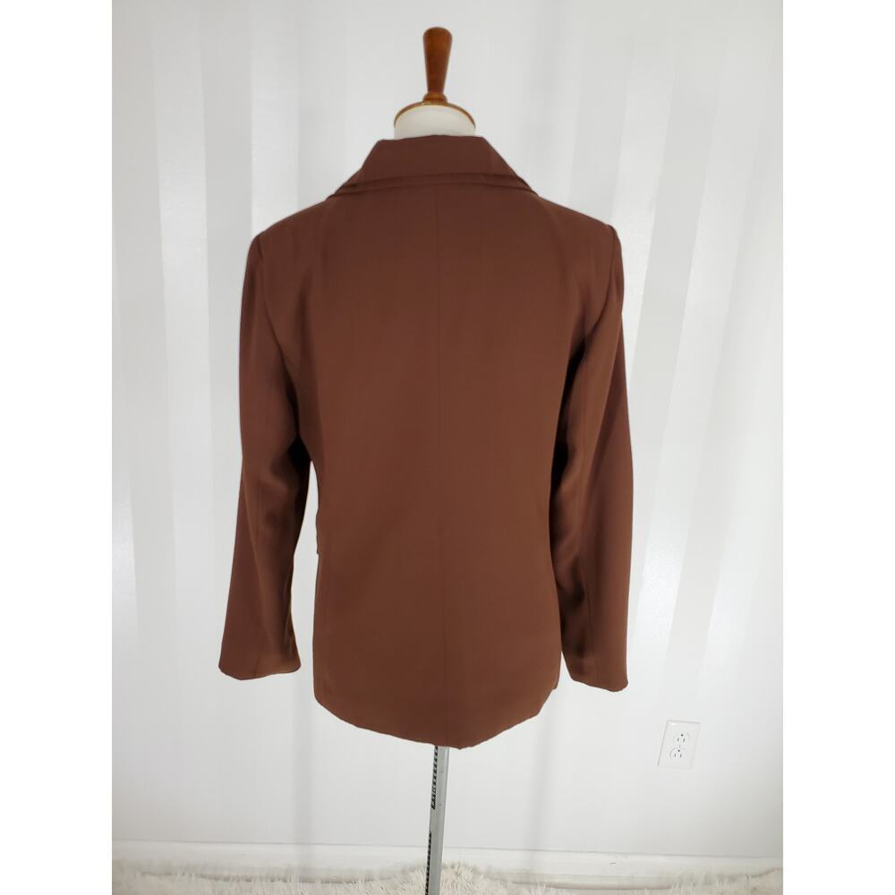 CLIO Women's Brown Blazer Sz 8 - Picture 4 of 12